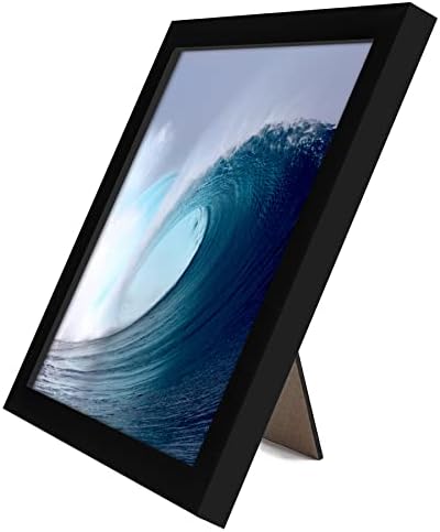 Americanflat 8x8 Picture Frame with Shatter-Resistant Glass - Signature Collection - Gallery Style Frames Made of Engineered Wood - Square Frame for Tabletop and Wall Display - Black - Image 6