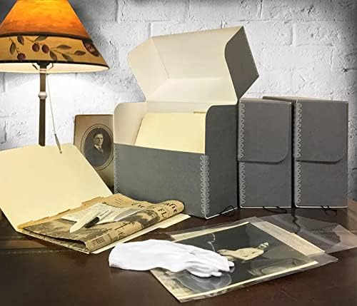 Lineco, Archival Document Case Kit, 12.5 x 10.5 x 5 Inch, Gray - Image 3