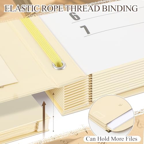 Marspark Important Document Organizer with Elastic Closure,Yellow - Image 3