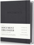 Important Document Organizer Set with Folders - Complete Linen Ring Binder by ZICOTO