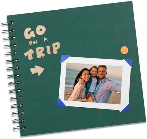 DIY Scrapbook Photo Album,40 Pages,8x8 Inch,Dark Green - Image 3