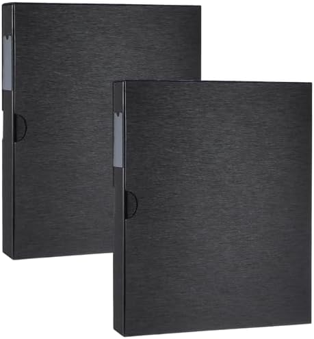 Affrolling 2 Pack Acid Free Film Protector Storage Box 3 Ring Negative Binder Preservers Portfolio Folder for Artwork Folder for 120 Film and 135 35 mm Negative by Affrolling