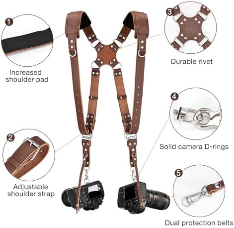 Kasla Dual Camera Strap for Two DSLR/SLR Cameras - Image 2