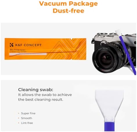 K&F CONCEPT M4/3 Sensor Cleaning Kit with Sensor Cleaner for M4/3 Cameras - Image 3