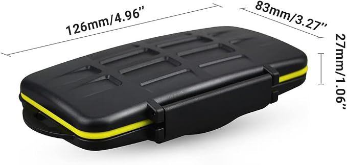 JJC 7 Slots Memory Card Case Holder for 3 XQD/Cfexpress Type-B & 4 SD Cards | Card Box Organizer, Water-Resistant, Shockproof, Nikon Z8 Z9 Z6III Z6II Z7II Z6 Z7 D850 D500 D4 D5 D6 Fuji XH2 XH2S GFX100 II - Image 4