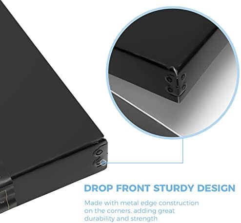 Lineco Drop Front Archival Storage Box, 11.75x17.75x1.5 in, Black, 2 Pack - Image 6