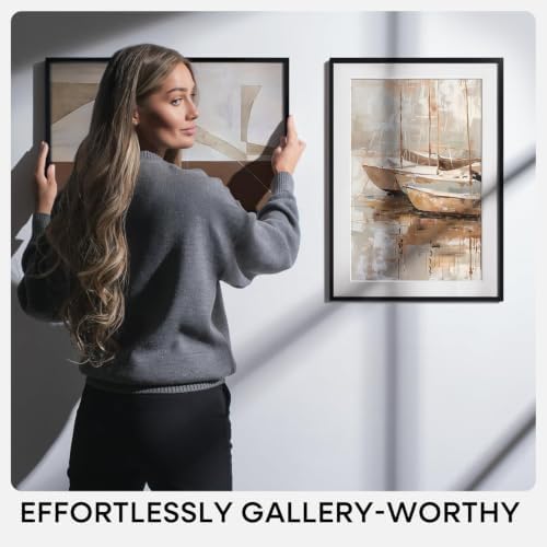 Homeforia 22.375x34 Black Puzzle Poster Frame, High-End Metal, Glass - Image 6