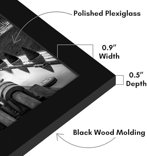 Americanflat 14x17 Picture Frame - Engineered Wood - Black - Image 3