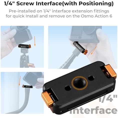 K&F Concept Magnetic Quick Release Mount for DJI Osmo Action 6/Osmo Nano - Image 3