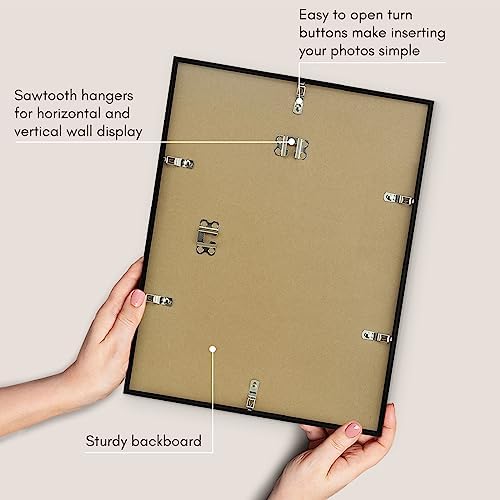 Americanflat 11x15 Picture Frame - Slim Molding - Black - Image 5