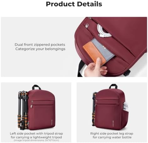 K&F CONCEPT Camera Backpack, DSLR/SLR/Mirrorless Photography Camera Bag - Image 2
