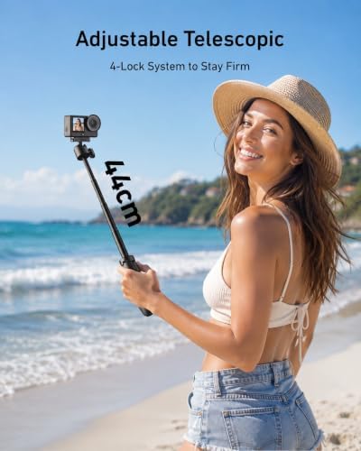 TELESIN 44cm/17.3" Mini Selfie Stick Tripod for DJI Osmo Action 6 Nano Xtra - Image 4
