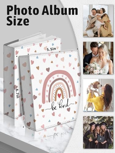 Photo Album 4x6, 56 Pockets Small Picture Book Rainbow Be Kind - Image 6