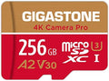 【5-Years Data Recovery】 GIGASTONE 256GB Micro SD Card, 4K Camera Pro, A2 V30 for Smartphone, Gopro, Action Cams, 4K UHD Video, Nintendo-Switch Compatible, Up to 100MB/s, UHS-I U3 C10 with Adapter by Gigastone