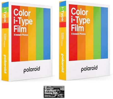 Polaroid i-Type Color Glossy Instant Film for Polaroid Now, Lab, and OneStep2 Camera - 2-Pack with Cloth by The+Imaging+World