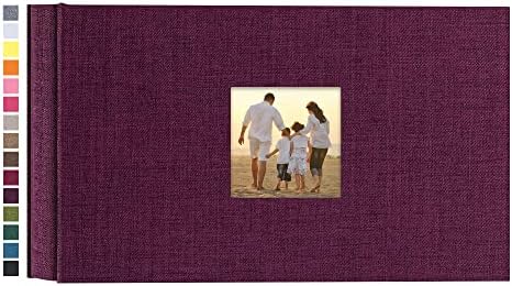 potricher Photo Album 4x6 Pictures, 100 Pockets, Linen Cover, Purple by potricher