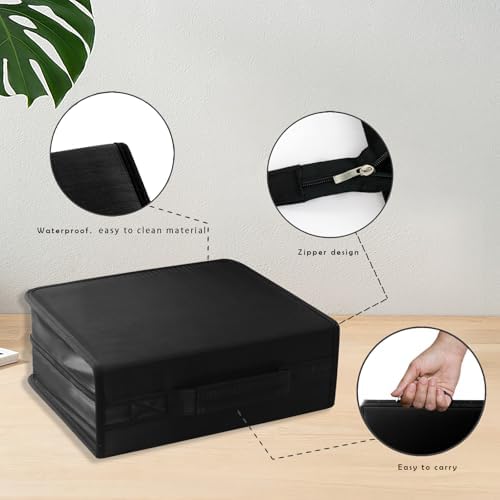 DVD/CD Case Holder - 256 Capacity Disc Storage Wallet Binder for Car, Home, Office, Travel (Black) - Image 5