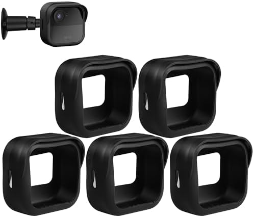 Tonton 5 Pack Silicone Case Cover for All-New Blink Outdoor 4 (4th Gen) / Blink Outdoor 2K+, Weatherproof, Anti-Scratch Full Protection Silicone Skin for Blink Outdoor 4 Smart Security Camera, Bla by TONTON