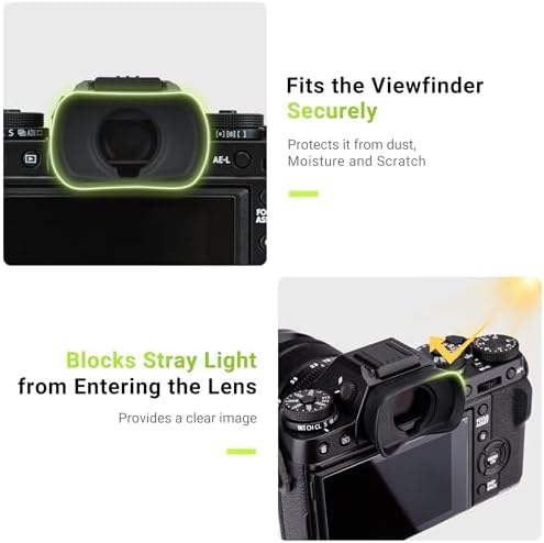 JJC Soft Eyecup Eye Cup Eyepiece for Fuji X-T5 X-T4 X-T3 X-T2 X-H2 X-H2S - Image 2