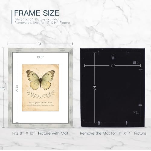 XUANLUO 1 pcs 11x14 Picture Frame with White Color,Rustic Retro Photo Frame - Image 4