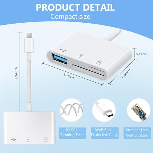 USB C Dual Slots with OTG Camera Digital Adapter - Image 2