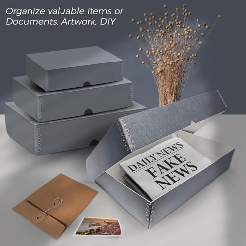 Lineco 10x15 Clamshell Archival Folio Storage Box, 3" Deep, Pack of 2 - Image 6