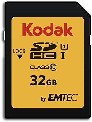 Kodak SDHC Card 32GB UHS-I U1 V10 Premium, up to 85MB/s Read Speed, for Full HD Video and High-Resolution Pictures, Compatible with SDHC Standard - EKMSD32GHC10K by Unknown