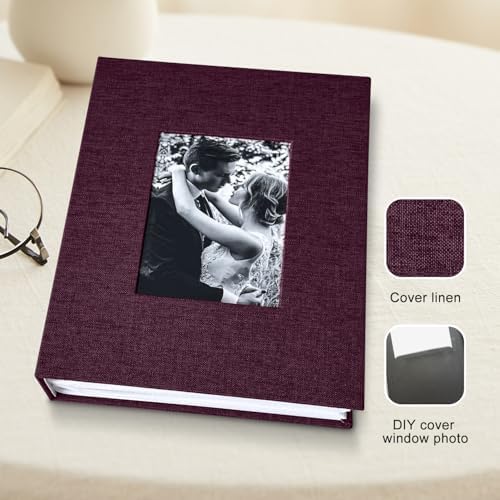 200-Pocket Photo Album 4x6 - Slip-In Picture Album with Linen Cover & Display Window, Vertical Photo Book for Wedding, Family, Baby, Anniversary & Vacation Memories (Holds 200 Photos) - Image 3