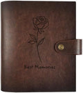 Photo Album 4x6 200 Pockets, Genuine Leather Photo Albums 200 Photos with Writing Space 30 Writing Paper, Family Wedding Travel Kids Graduation Ultrasound Baby Picture Album Scrapbook, Mother Gifts by Adeerus