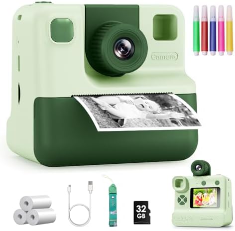 Kids Camera Instant Print, Christmas Birthday Gifts for Girl Boys Kids 3-12 by GREENKINDERKidsCamera