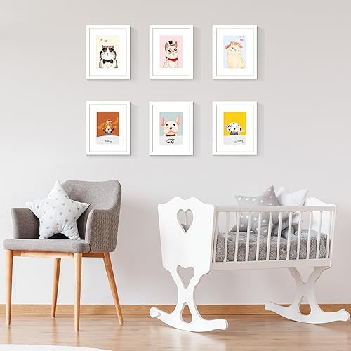 upsimples 8x10 Picture Frames, Gallery Wall Frames Set of 5, White - Image 2