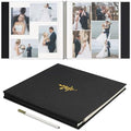Self Adhesive Photo Album Linen Cover 60 Pages Black by Remowith