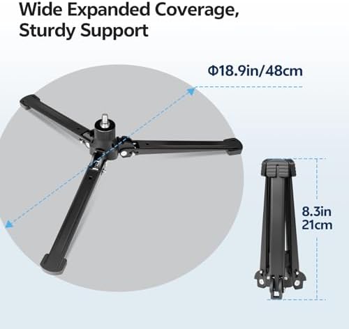 TONYBOO Monopod Tripod Base, Heavy Duty Aluminum Monopod Support Feet with 3/8-Inch Screw, Foldable Desktop Mini Tripod Stand for DSLR Camera, Stabilizer, Camcorder, Outdoor Photography-TM-5 - Image 2