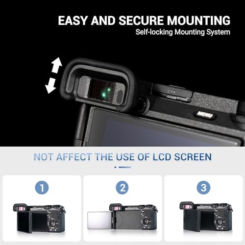 JJC 2-Pack FDA-EP20 Eyecup Eyepiece Viewfinder for Sony A6700 Camera - Image 4