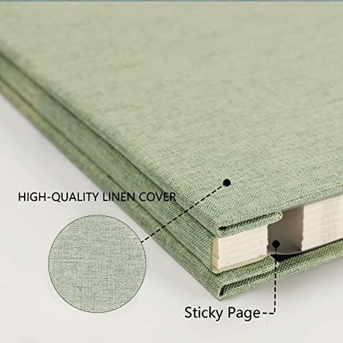 Photo Album Self Adhesive Pages Scrapbook 40 Pages, 11x10.6 GrassGreen - Image 3