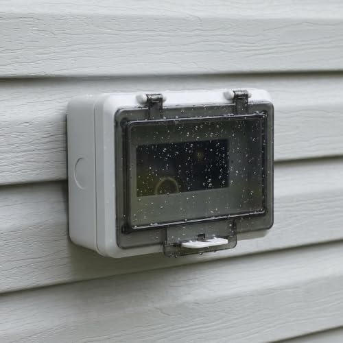 Lurrose Roller Shutter Button Lock Box - Waterproof Garage Door Switch Cover for Roller Shutter Button Guard - Dustproof Industrial Garage Switch Protector for Commercial Fire Safety - Image 4
