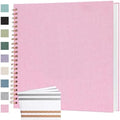 Scrapbook Photo Album 12x12 Inches 80 Pages Linen Cover Pink by Bonyomor