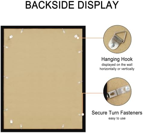 22x28 Wood Picture Frame Set of 4, Wall Mount for Home Decor, Black - Image 6