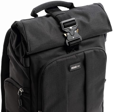 Think Tank FocusPoint 22L RollTop Camera Backpack - Asphalt Black: Expandable Travel & Camera Backpack with Laptop Sleeve, Quick Side and Back Access, Rain Cover – Versatile Photography & Travel Bag - Image 2