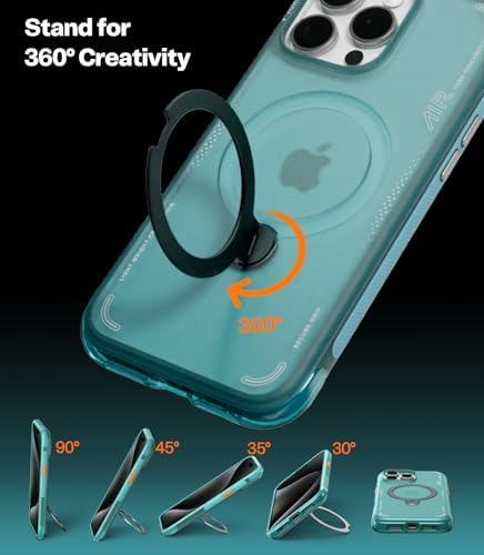 TORRAS Ostand Q3 Air for iPhone 15 Pro Max Case with Stand, Shockproof - Image 4