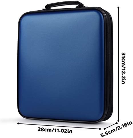 DVD Storage CD Case Holder: 160 Capacity CD Sleeves Black Disc Cases Binder for Car - CD Hard Organizer Box - Large DVD Wallet for Movie/Music/Game & Portable CD Book - Image 2