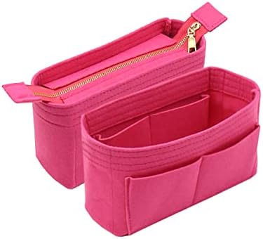 LEXSION Organizer,Bag Organizer,Insert purse organizer with 2 packs in one set fit NeoNoe Noé Series perfectly Rosy by LEXSION