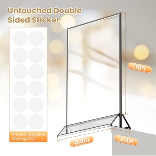 Acrylic Sign Holder 8.5X11 Double-Sided Black Picture Frames - Image 2