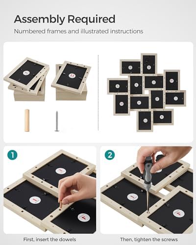 SONGMICS 12-Pack 4 x 6 Collage Picture Frames with Glass Front - Image 3