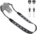 Universal Camera Strap - Camera Neck Strap, Adjustable Shoulder Straps Compatible with Canon, Fujifilm, Nikon, Olympus, Panasonic and other SLR and mirrorless cameras - Black Grey White Rhombus by OIAWH