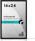 Americanflat 16x24 Poster Frame - Slim Molding - Black by Americanflat