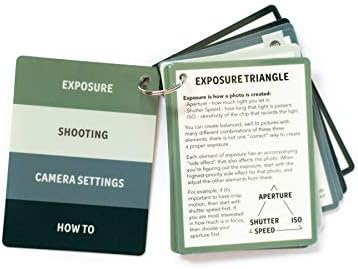 DSLR Cheat Sheet Cards for Canon, Nikon and Sony Cameras - Plastic Quick Reference Photography Cards | Camera Settings, Exposure & Manual Mode (Classic) - Image 5