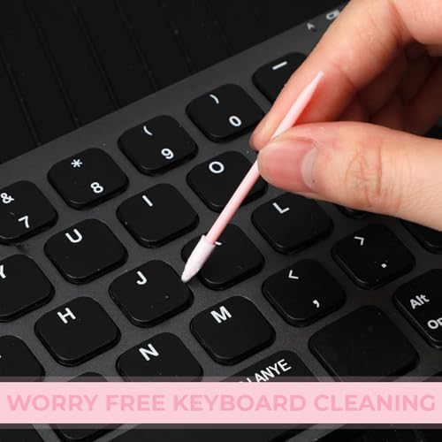Chinco 200 Pcs Cleaning Swabs 2.56'' Sponge Tip Swabs Sticks Pink - Image 2