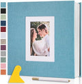 Photo Album Self Adhesive Pages Large 11x10.6 Light Blue 60 Pages by Semfalbuums
