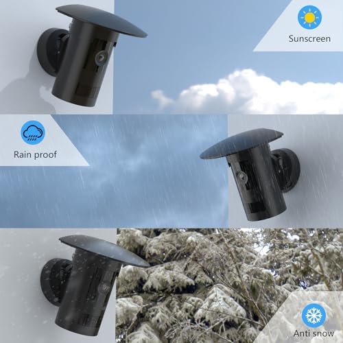 Outdoor Camera Sun Rain Shade Shield Cover Compatible with R-ing Outdoor Cam Plus Camera (Black) - Image 6